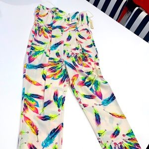 Brand new Mustard Seed size M strapless jumper! Neon feather detail